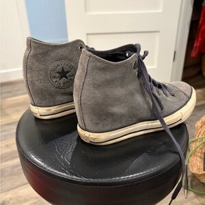 Converse Women’s Grey Wedge Sneakers